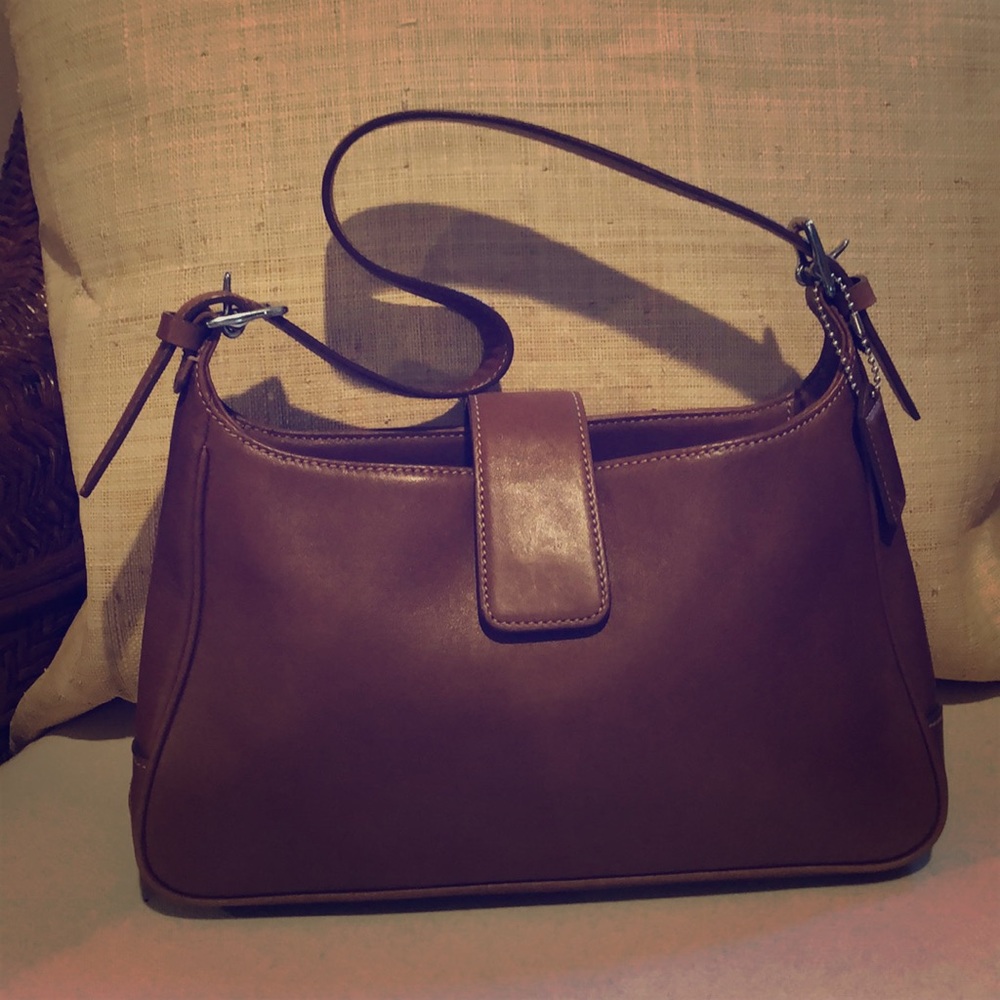Small coach leather bag brown Authentic